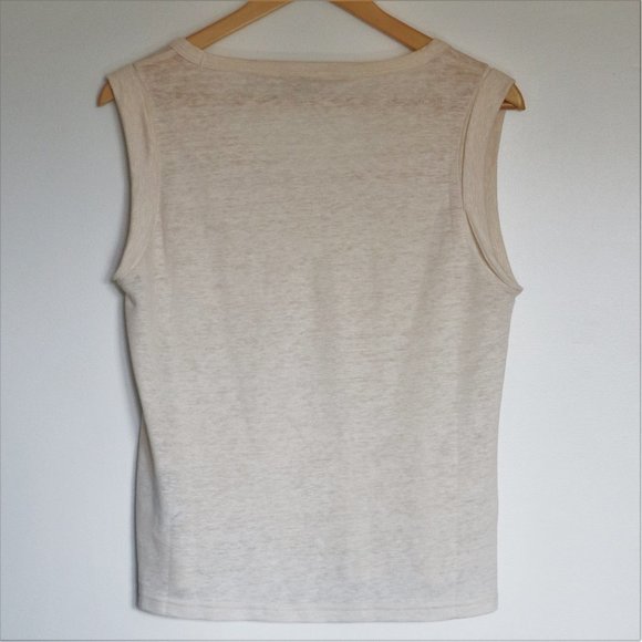 Banana Republic Cream Linen Tank Top NWOT - Picture 2 of 6